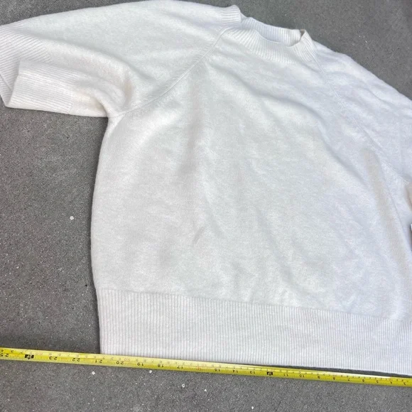 Vince Camuto Cream Short Sleeve Office Sweater Timeless NWT Nordstrom Capsule XL - Picture 8 of 12